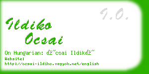 ildiko ocsai business card